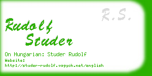 rudolf studer business card